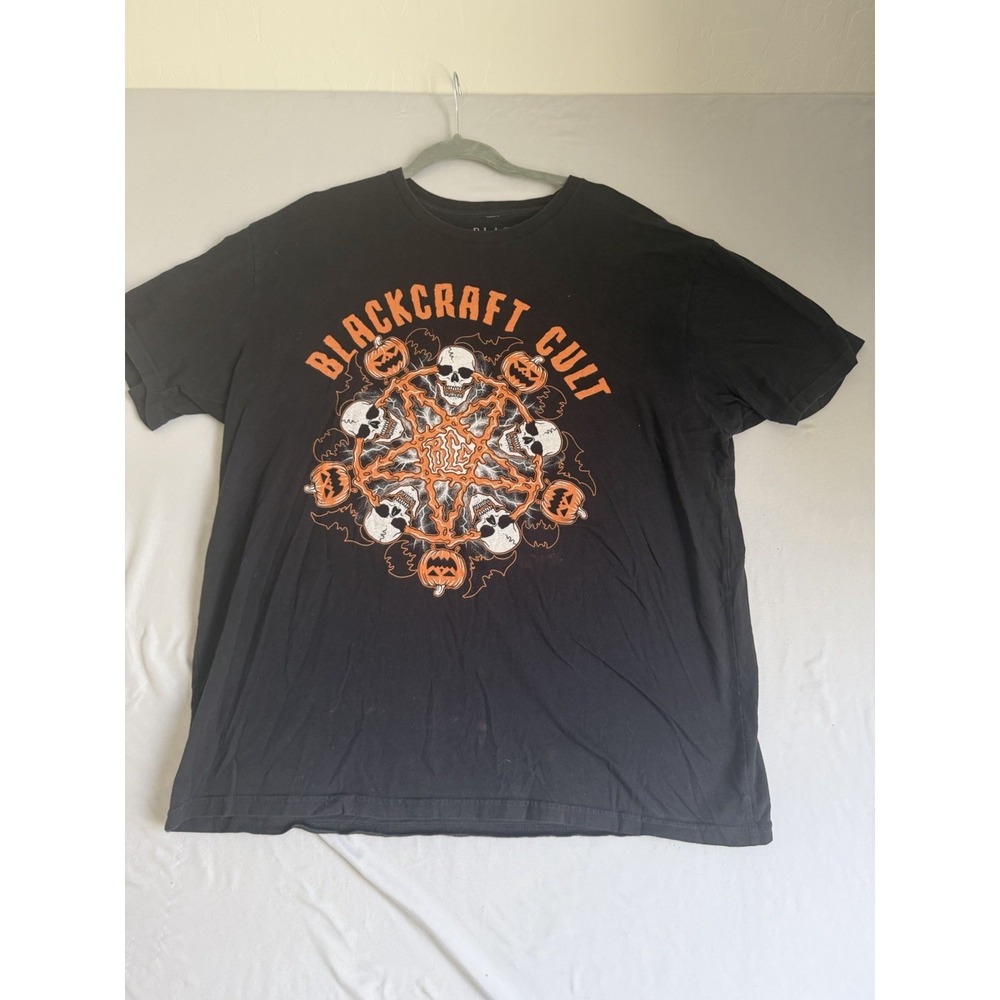 Blackcraft Cult black t-shirt, halloween skulls pentagram, men's xl no tag, tee